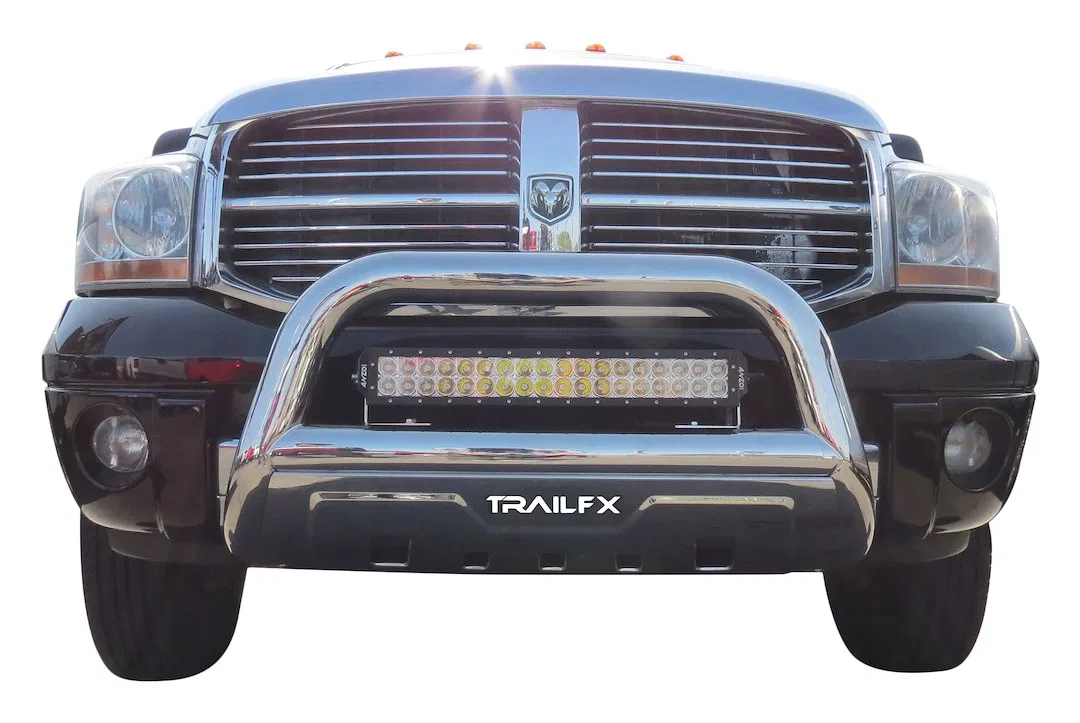 B1516S – TRAILFX Bull Bar, Polished Stainless Steel 3-1/2 Inch Diameter With Skid Plate Use G9018MK To Mount Optional...
